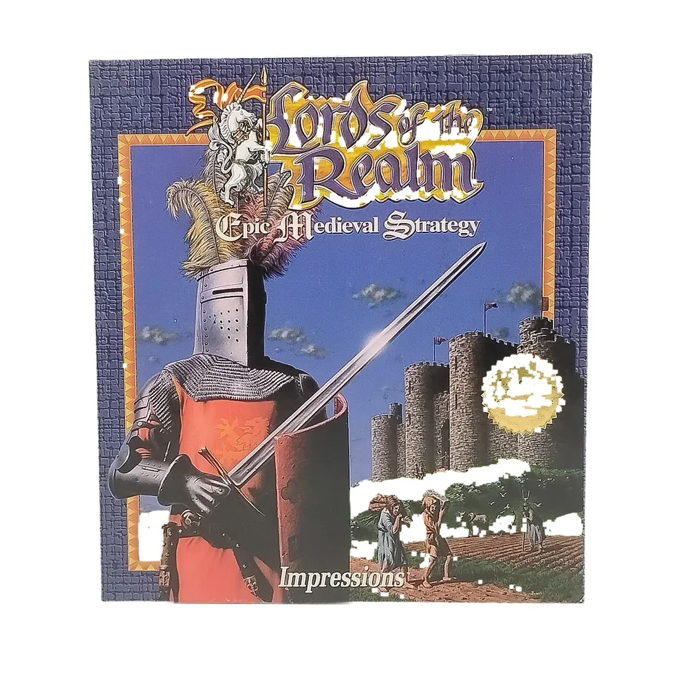 Lords of the Realm PC Big Box 1994 Medieval Strategy Game DOS 4 Disks Manuals